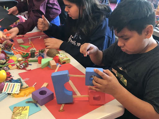 1 PY 2019 OASIS 2nd Youth Design Workshop 2019 1 26 - Youth building models of what they would like to have at SL